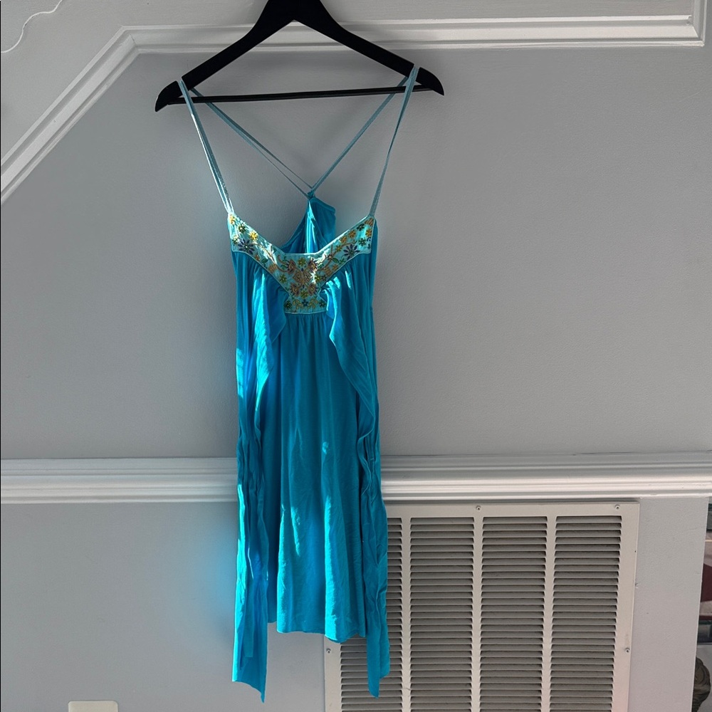 Free People Blue Floral Dress